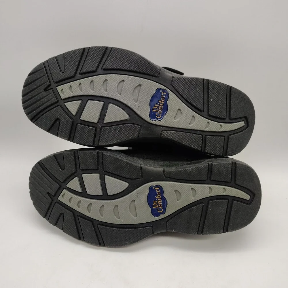 Dr. Comfort Brian X-Depth 6910 Black Leather Stretch Orthotic Men's Shoes 10XW